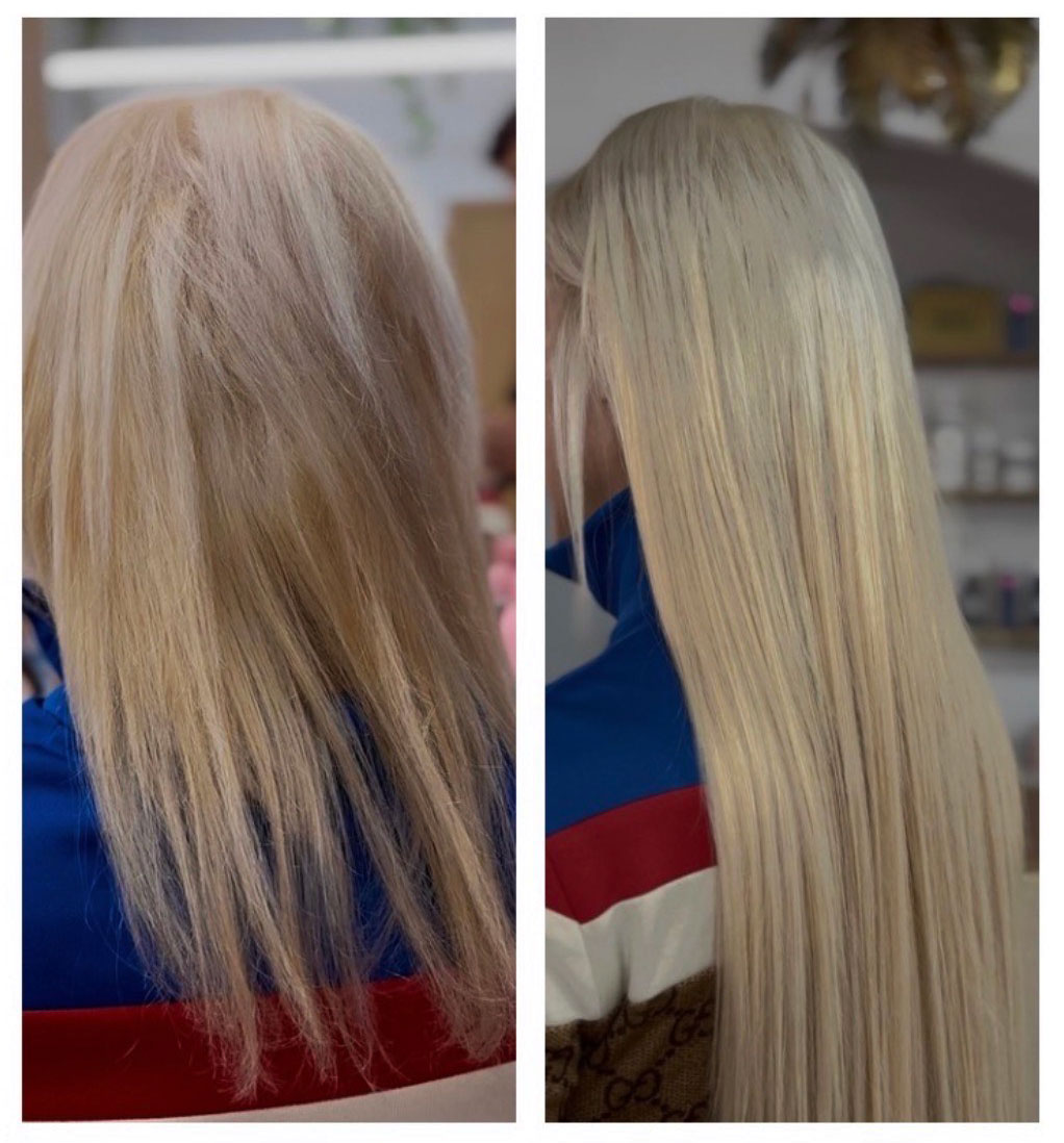 Lorena Morlote Extensiones Antes/Después