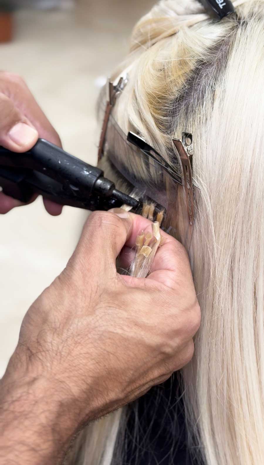 Lorena Morlote Extensiones de pelo natural de queratina